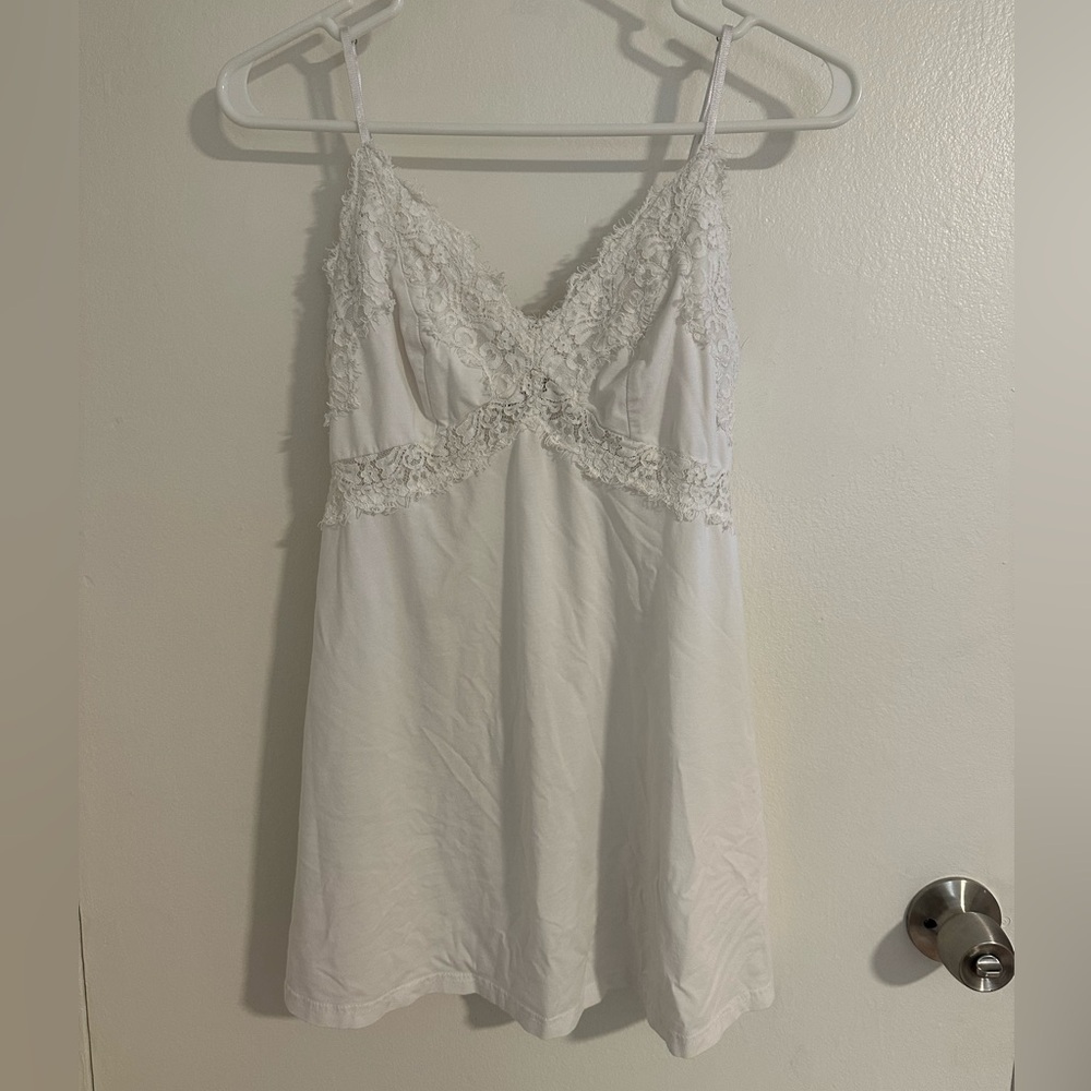 Lulu's White Lace Trim Chemise
